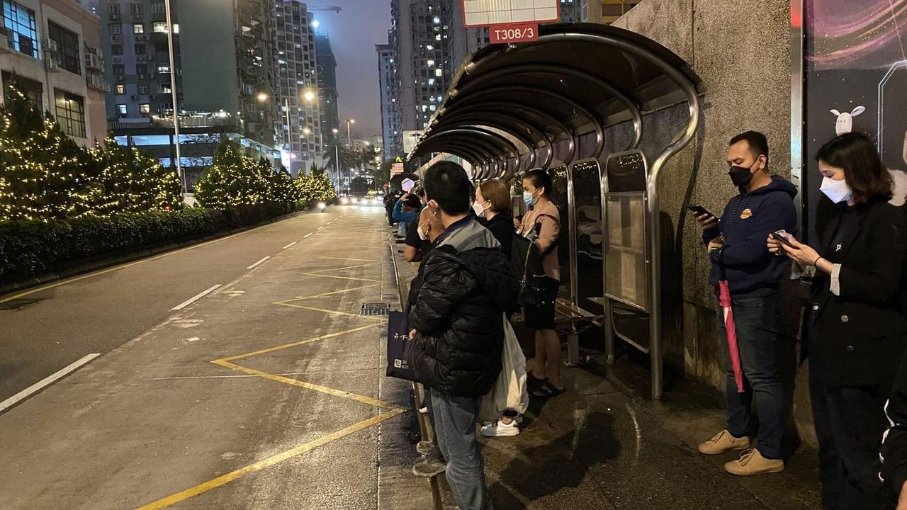 Morning Morocco bus departure before boarding