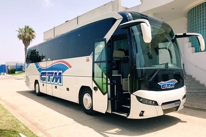 Intercity coach boarding area in Morocco