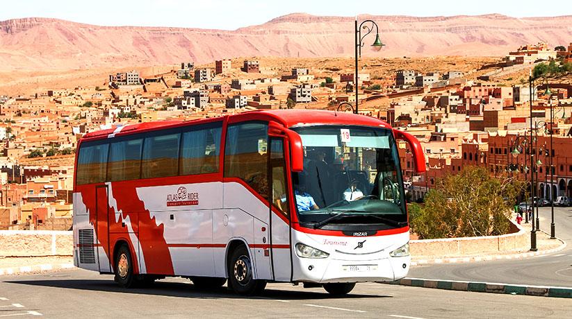 Morocco intercity coach ready for travel planning