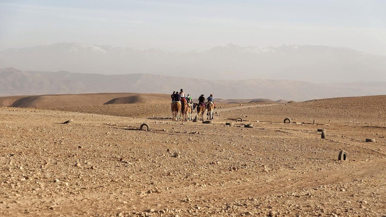 Marrakech to Agafay bus travel in Morocco